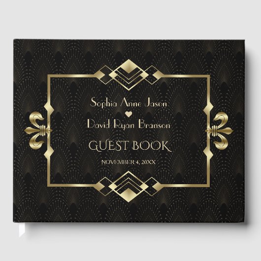 グラマラス金ゴールドローリング20のアールデコ ゲストブック (正面)
