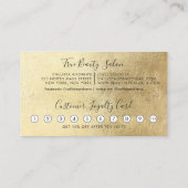 グラマラス金ゴールド厚いグリッタードリップスロイヤリティ ロイヤリティカード (裏面)