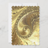 グラマラス金ゴールド新年招待状 招待状 (裏面)