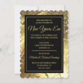 グラマラス金ゴールド新年招待状 招待状 (正面)
