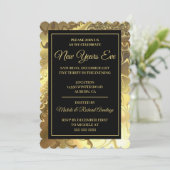 グラマラス金ゴールド新年招待状 招待状 (スタンド正面)