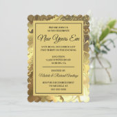 グラマラス金ゴールド新年招待状 招待状 (スタンド正面)