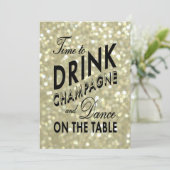 グラマラス金ゴールド結婚式招待状 招待状 (スタンド正面)