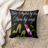 グラマラス金ゴールド美容師及びヘアドレッサー クッション (ブランケット)