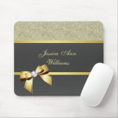 グラマラス金ゴールド&ブラック マウスパッド (マウス)