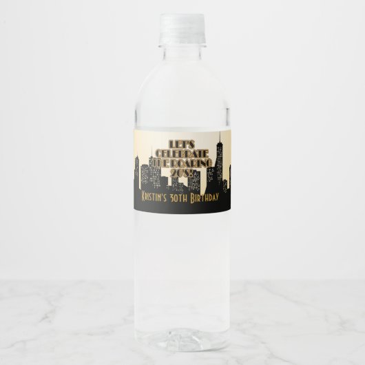 グラマラス金ゴールド、1920年のパーティー ペットボトルラベル (正面)