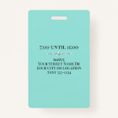 グラマラス金ゴールドVIPオンティール(緑がかった色) バッジ (裏面)