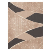 グラマラス黒金ゴールドグリッター曲線三角地帯 テーブルクロス (正面)