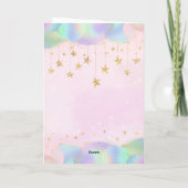 グラマラス100th誕生日金ゴールドグリッター カード (裏面)