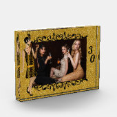 グラマラス1920sフラッパー女の子金ゴールド30th フォトブロック (左)