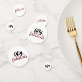 グラマラス50と素晴らしいバラ金ゴールド赤面ピンク コンフェッティ