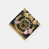 グラマラス50誕生日ナプキンス金ゴールドバルーン スタンダードカクテルナプキン (角)