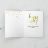 グラマラス80誕生日ネイビー金ゴールド カード (内部)