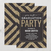 グラマラス シマー | 卒業パーティー招待状 招待状 (正面/裏面)