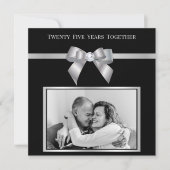 グラマラス・シルバー25結婚周年記念写真 招待状 (正面)