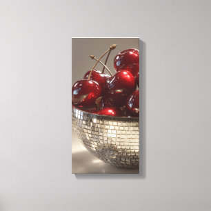 グラマラス ディスコボール チェリー 静物画 ポップアート  キャンバスプリント