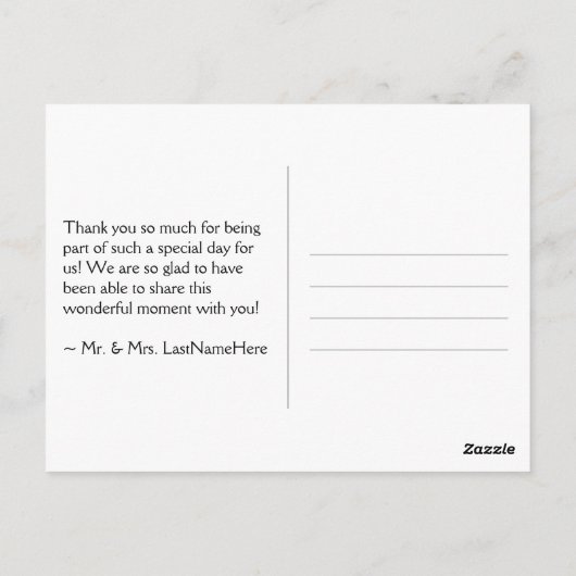 グラマラス&ファンシー「ありがとう」ポストカード ポストカード (裏面)