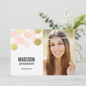 グラマラス 偽のホログラム加工 | 卒業パーティー招待状 招待状 (スタンド正面)