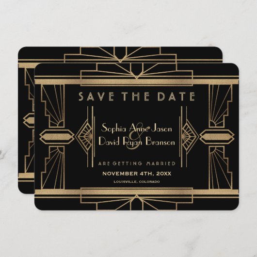 グラマラスRoaring 20の日付素晴らしを保存 セーブザデート (正面/裏面)