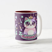 グラマラッティ 猫 ツートーンマグカップ (正面右)