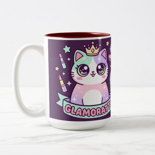 グラマラッティ 猫 ツートーンマグカップ (左)