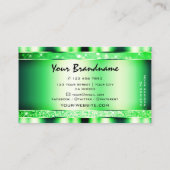 グラマリーエメラルドグリーングリッタースターズエレガンス 名刺 (裏面)