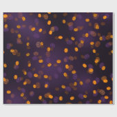 グラマリーオレンジ&パープルパンプキンハロウィーン《写真》ぼけ味 ラッピングペーパー (フラット)