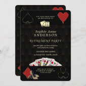 グラマリーカジノベガストランプのポーカー退職パーティー 招待状 (正面/裏面)