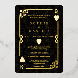 グラマリーカジノラスベガス結婚トランプのポーカー実在ズ 箔招待状