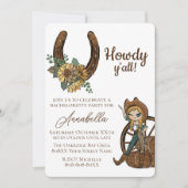 グラマリーカントリーウェスタン女性のカーボーイバチェロレッテ 招待状 (正面)