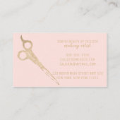 グラマリーゴールドフォイルグリッターハサミ美容師 名刺 (裏面)