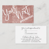 グラマリーシックバラ金ゴールドグリッターシークインモダン 予約カード (正面/裏面)