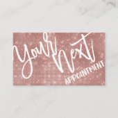 グラマリーシックバラ金ゴールドグリッターシークインモダン 予約カード (正面)