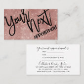 グラマリーシックバラ金ゴールドグリッターシークインモダン 予約カード (正面/裏面)