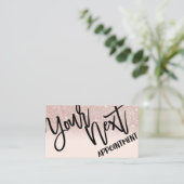 グラマリーシックバラ金ゴールドグリッターピンクモダン 予約カード (スタンド正面)