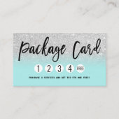 グラマリーシックミントシルバーグリッターモダンロイヤリティ ロイヤリティカード (正面)