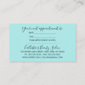 グラマリーシックミントシルバーグリッター モダン 予約カード (裏面)