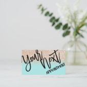 グラマリーシックミント金ゴールドグリッター モダン 予約カード (スタンド正面)