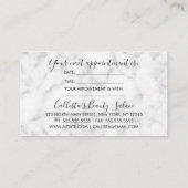 グラマリーシックモダンシルバーグリッター大理石 予約カード (裏面)