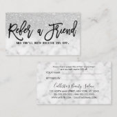 グラマリーシックモダンシルバーグリッター大理石 紹介カード (正面/裏面)