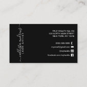 グラマリーシック金ゴールドグリッタータイポグラフィラッシュアーティスト 名刺 (裏面)