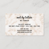 グラマリーシック金ゴールドグリッターマーブルネイリスト 名刺 (裏面)