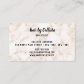 グラマリーシック金ゴールドグリッターマーブル美容師 名刺 (裏面)