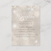 グラマリーシャンパングリッターウェディングレセプション エンクロージャーカード (正面)