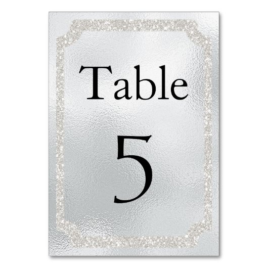 グラマリーシルバーグリッターイベント テーブルナンバー (正面)