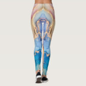 グラマリーシルバーグリッターピンクマーブルグラデーション レギンス (裏面)