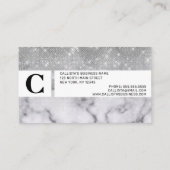 グラマリーシルバーグリッターホワイトマーブルグラデーション ロイヤリティカード (裏面)