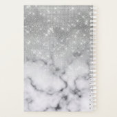 グラマリーシルバーグリッターホワイトマーブル プランナー手帳 (裏面)