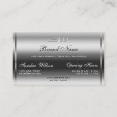 グラマリーシルバーグリッター発光輝くイニシャル 名刺 (裏面)