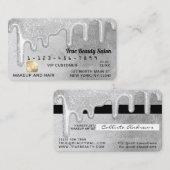 グラマリーシルバーシックグリッタードリップスクレジット 名刺 (正面/裏面)